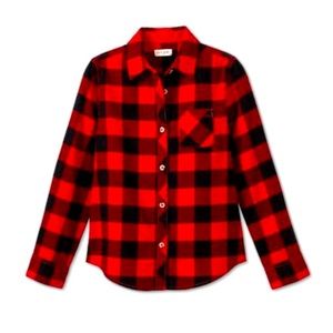 Boys plaid long sleeve botton shirt